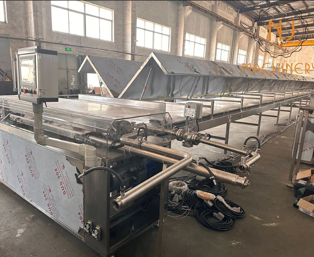 a 1500mm depositing line will be tested on 18th April for Belgium Customer